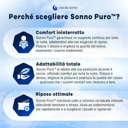 Cuscino Cervicale Ortopedico - Sonno Puro™